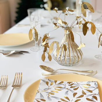 Gold Mistletoe Christmas Tablescape Pack, 2 of 8