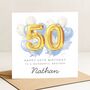Personalised 50th Birthday Card For Brother, thumbnail 2 of 8