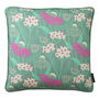 Echinacea Green Floral Patterned Cotton Cushion, thumbnail 1 of 2