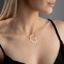 Large Sideway Initial Necklace In Sterling Silver, thumbnail 3 of 7