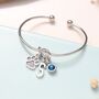 Personalised Paw Print Silver Bracelet Dog Lovers Gift, thumbnail 1 of 10