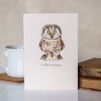 Funny Owl Coffee Lover's Card That Gives Back, 2 of 4