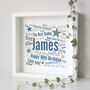 Personalised 40th Birthday Word Art Gift, thumbnail 1 of 5