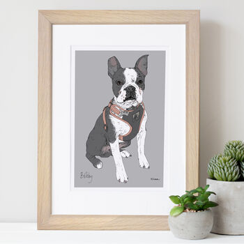Personalised Hand Drawn Pet Dog Portrait, 7 of 11