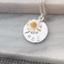 Silver Name And Daisy Necklace, thumbnail 1 of 6