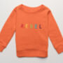 'Rebel' Embroidered Children's Organic Sweatshirt, thumbnail 5 of 8