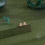Sterling Silver Pearl Trefoil Stud Earrings, thumbnail 4 of 12