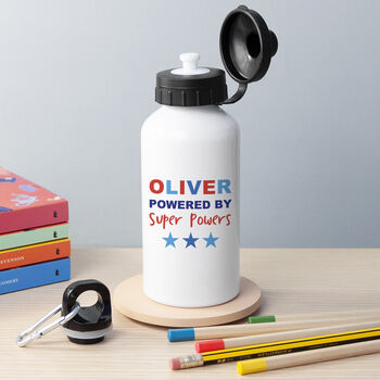 Personalised Child's Powered By Water Bottle, 8 of 9