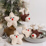 Reindeer And Christmas Star Baubles Crochet Kit, thumbnail 1 of 10