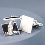 Sterling Silver Secret Message Cufflinks, thumbnail 3 of 9