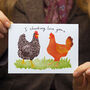 'I Clucking Love You' Valentine Or Anniversary Card, thumbnail 1 of 3