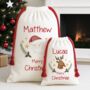 Santa Or Reindeer Christmas Sack, thumbnail 3 of 5