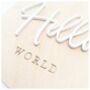 'Hello' World' Baby Announcement Plaque, thumbnail 3 of 4