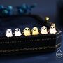 Tiny Little Cute Ghost Screwback Earrings In Sterling Silver, thumbnail 7 of 11