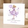 Personalised Lilac 21st Birthday Card For Her Or Daughter, thumbnail 1 of 7