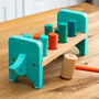 Personalised Name O Saurus Dinosaur Hammer Bench Toy, thumbnail 2 of 4