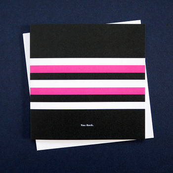 'You Rock' Candy Striped Greetings Card, 2 of 3