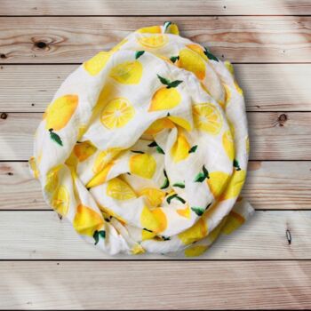 Muslin Square Baby Burp Cloth Lemon, 4 of 4