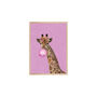 Framed Giraffe Bubblegum Pink Wall Art Print, thumbnail 7 of 7