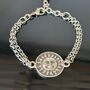 Sun Charm Silver Adjustable Chain Bracelet, thumbnail 2 of 5