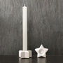 Porcelain Star Candle Holder And Candle, thumbnail 1 of 2