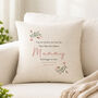 Worlds Best Mum Cushion, Personalised Mother Keepsake, thumbnail 1 of 7