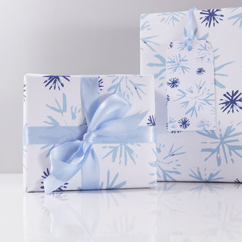 Christmas Snowflake Recycled Wrapping Paper, 3 of 10