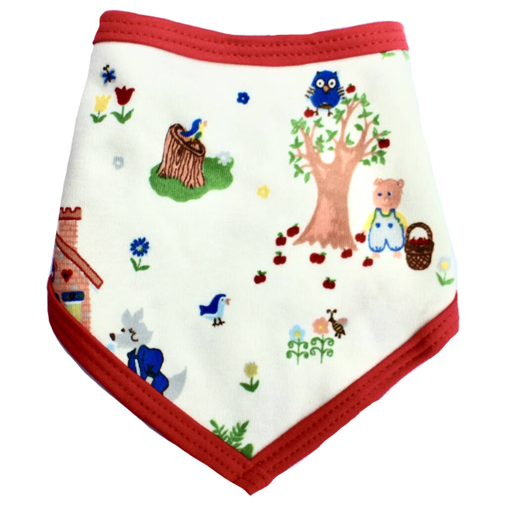 Three Little Pigs Bandana Bib By Helen Gordon