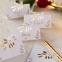 Gold Mistletoe Place Cards 12 Pack, thumbnail 1 of 2