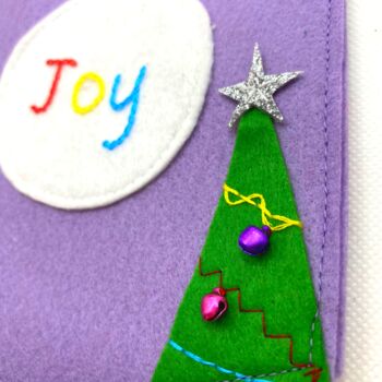 Purple Joy Christmas Banner/Pendant, 4 of 10