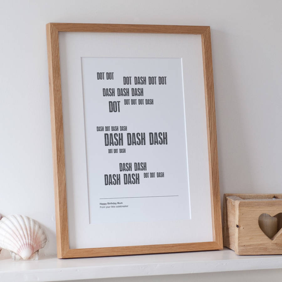  i Love You Secret Message Morse Code Print By The Drifting Bear Co 