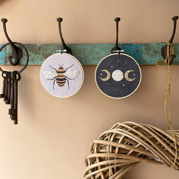 Beaded Bee Illustrated Hoop, 3 of 8