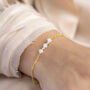 White Opal Swarovski Bar Bracelet, thumbnail 3 of 10