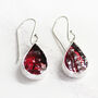 Garnet Gemstone Handmade Ladies Silver Earrings, thumbnail 1 of 4