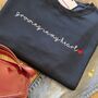 Growing In My Heart Ladies Embroidered Sweatshirt, thumbnail 1 of 3