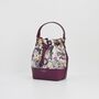 Floral Engravings Plum Bucket Bag, thumbnail 3 of 6