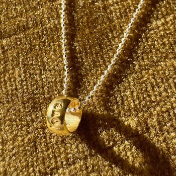 Love Necklace In 18 Kt Gold And Sterling Silver, 3 of 4