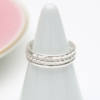 Sterling Silver Set Of Three Stacking Ring Set, 2 of 4