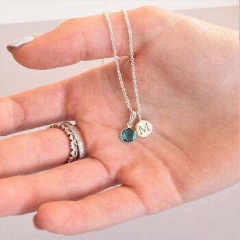 Sterling Silver July Birthstone Necklace, 4 of 5