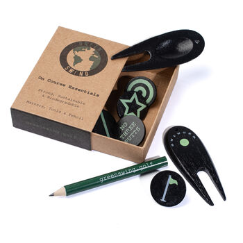Golf Essentials Box Bamboo Divot Tools And Ball Markers, 2 of 6