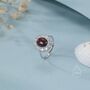 Sterling Silver Vintage Inspired Dark Garnet Cz Ring, thumbnail 3 of 12