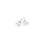 Sterling Silver Diamond Stud Earrings, thumbnail 3 of 5