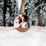 Family Photo Personalised Wooden Christmas Bauble, thumbnail 5 of 8