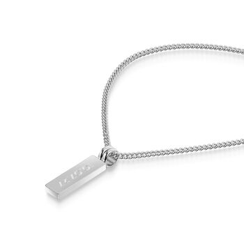 Tag Personalised Men's Necklace Stainless Steel, 3 of 6