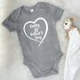 Happy 1st Father's Day In Heart Babygrow, thumbnail 4 of 10