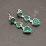 Green Onyx Multi Shape Stone Sterling Silver Earrings, thumbnail 6 of 10