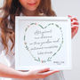 Personalised Wedding Wildflower Heart Framed Print, thumbnail 1 of 7