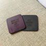 Mother's Day Personalised Vintage Leather Coaster Set, thumbnail 2 of 8