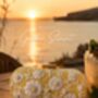 Golden Sunset | Yellow And White Floral Embroidery Clutch, thumbnail 3 of 9