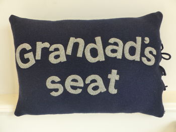 Grandad's Chair Cushion 100% Supersoft Merino, 2 of 4